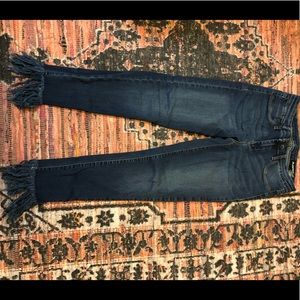 BLANK NYC skinny jean with fringe hem